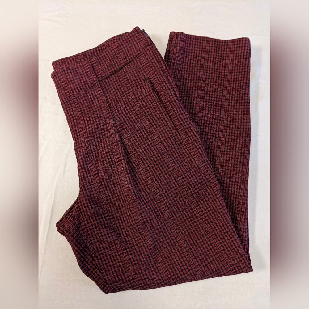 Worthington Slim Leg Plaid Ankle Pant- size 4